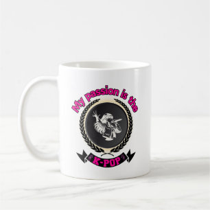 Idol Singing Passion KPop Music Fläkt Art Design Kaffemugg