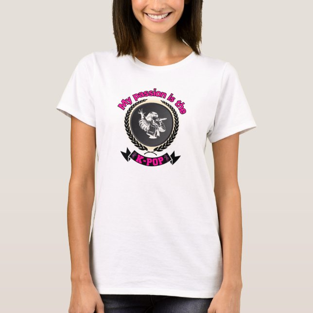 Idol Singing Passion KPop Music Fläkt Art Design T Shirt (Framsida)