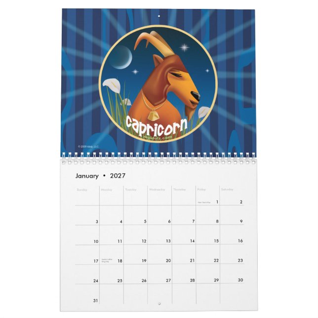 Idolz Zodiac cirklar kalendern Kalender (Jan 2027)