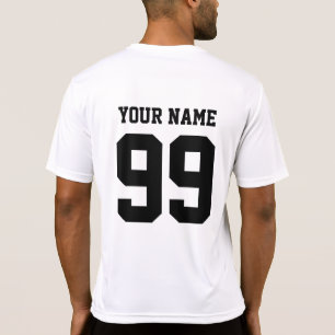 Idrotstävlare anpassningsbar jersey number sport t shirt