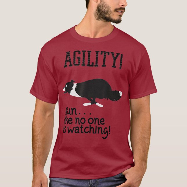 Idrott Hund Agilitet Obedience Hund T Shirt (Framsida)