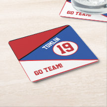 Idrott med röd och blå papper underlägg