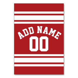 Idrottar Jersey med ditt namn och nummer Bordsnummer