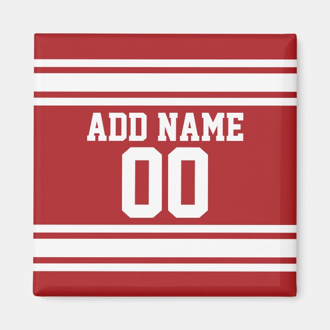 Idrottar Jersey med ditt namn och nummer Magnet (Framsidan)