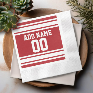 Idrottar Jersey med ditt namn och nummer Pappersservett