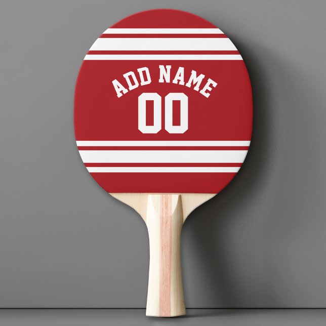 Idrottar Jersey med ditt namn och nummer Pingisracket (Custom Ping Pong Paddle - Team or College colors Sports Jersey)