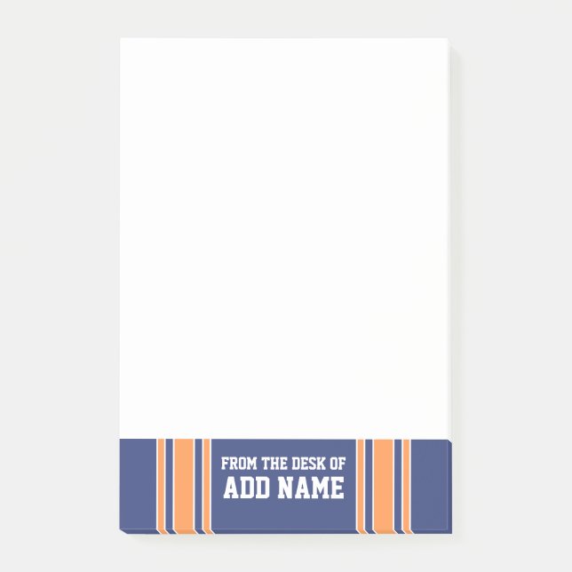 Idrottar Jersey med ditt namn och nummer Post-it Block (Framsida)