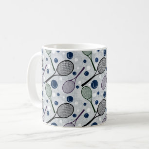 Idrottar mönster för tennis fläkt. kaffemugg
