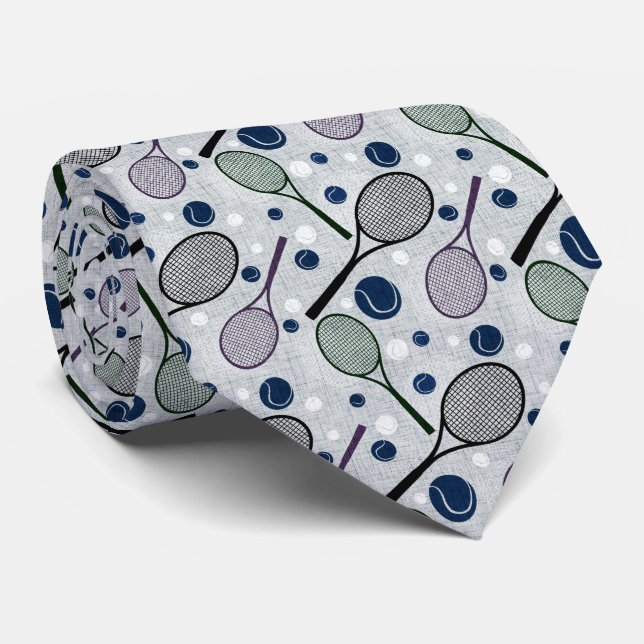 Idrottar mönster för tennis fläkt. slips (Rullad)