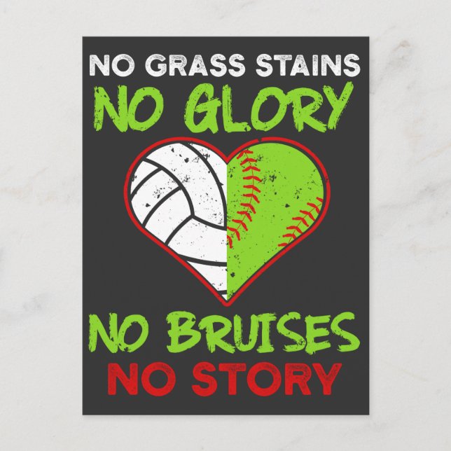 Idrottare i Softball Volleyball Player Bruises Vykort (Framsida)