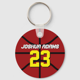 Idrottarn Basketball Keychain för Red Sports Team Nyckelring