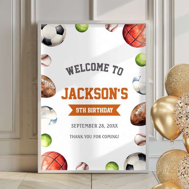 Idrotten Bollar Låt oss ha ett välkomsttecken som  Poster (Skapare uppladdad)