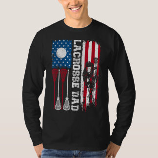 Idrotten Lacrosse Pappa, utstressad amerikansk Fla T Shirt