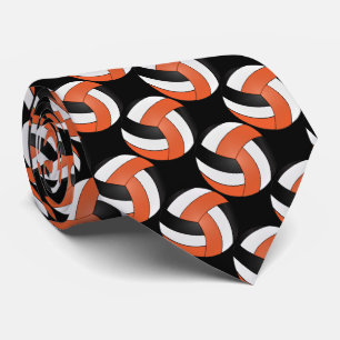 Idrottens Orange, vit och svart volleyboll Slips