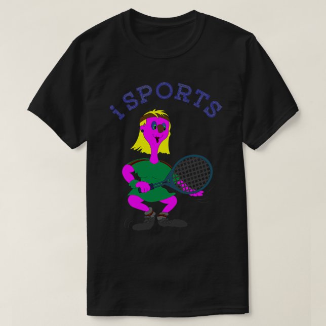 Idrottsåtgärd flytta lustig tennis 1 t shirt (Design framsida)