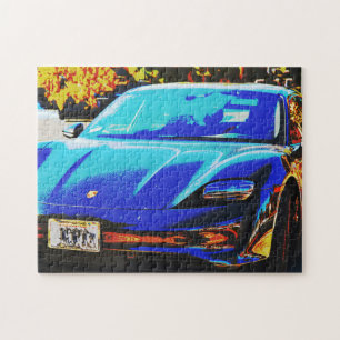 Idrottsbil Poster Art Puzzle Pussel