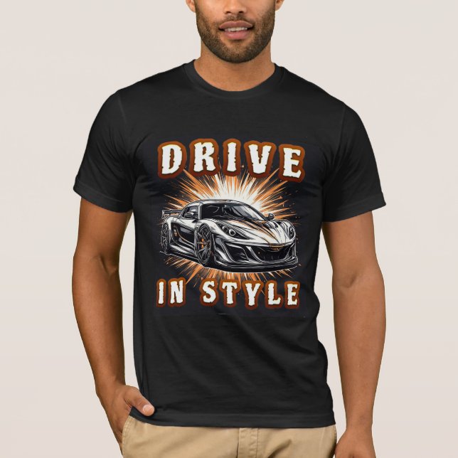 Idrottsbilar med explosiv energi t shirt (Framsida)