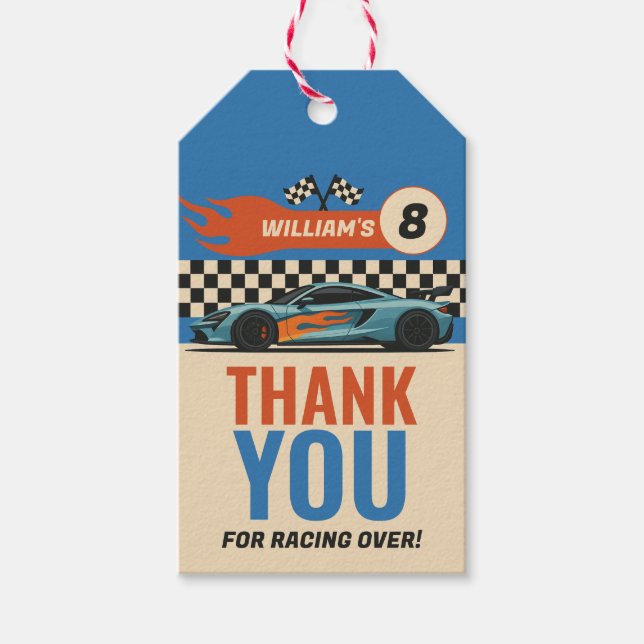 Idrottsbilars födelsedag, Tack Presentetikett (Framsidan)