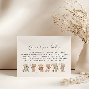 Idrottsbjörn baby shower björn knappt vänta bokbeg tilläggskort