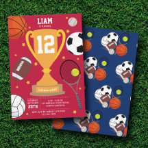 Idrottsblå Födelsedagsfest i friskt Bollar