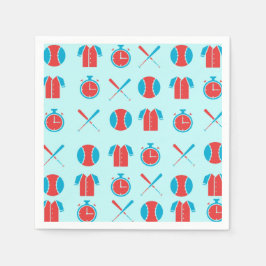 Idrottsblått Pappersservett i basket