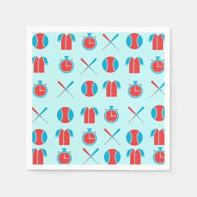 Idrottsblått Pappersservett i basket (Framsidan)