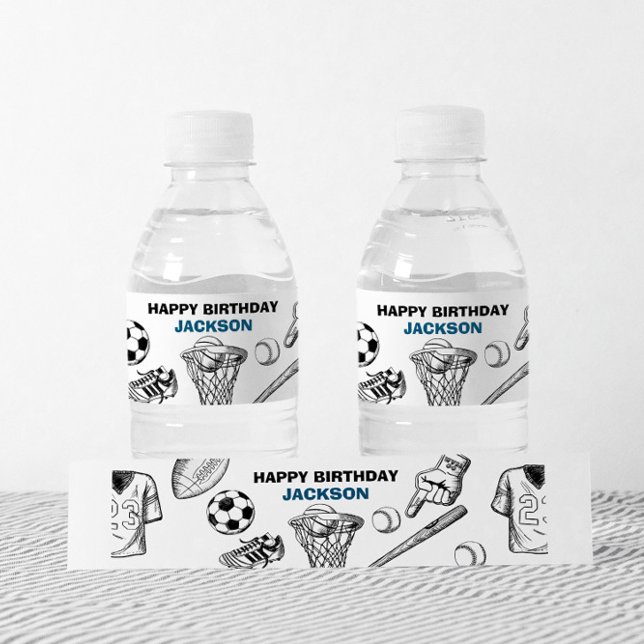 Idrottsetiketter för Vattenflaska Vattenflaskor Etikett (Sports water bottle label)