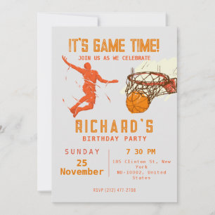 Idrottsevenemanget Basketball Party Inbjudningar