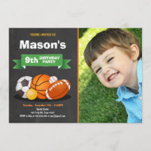 Idrottsfödelserbjudande Party-pojkar Alla stjärnor