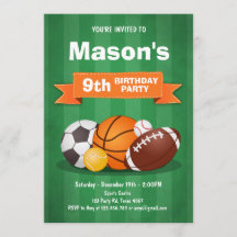 Idrottsfödelserbjudande Party-pojkar Alla stjärnor