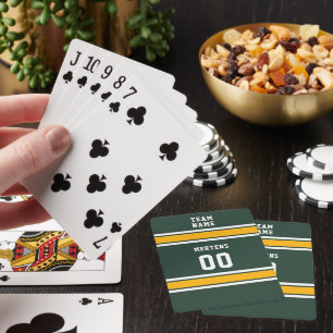 Idrottsgruppen Ditt namn nummer Grönt Guld White Casinokort