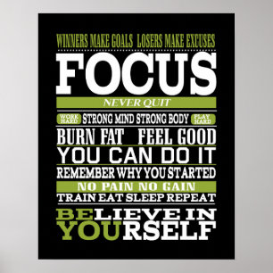 Idrottshallaffischen som är motivational övar poster