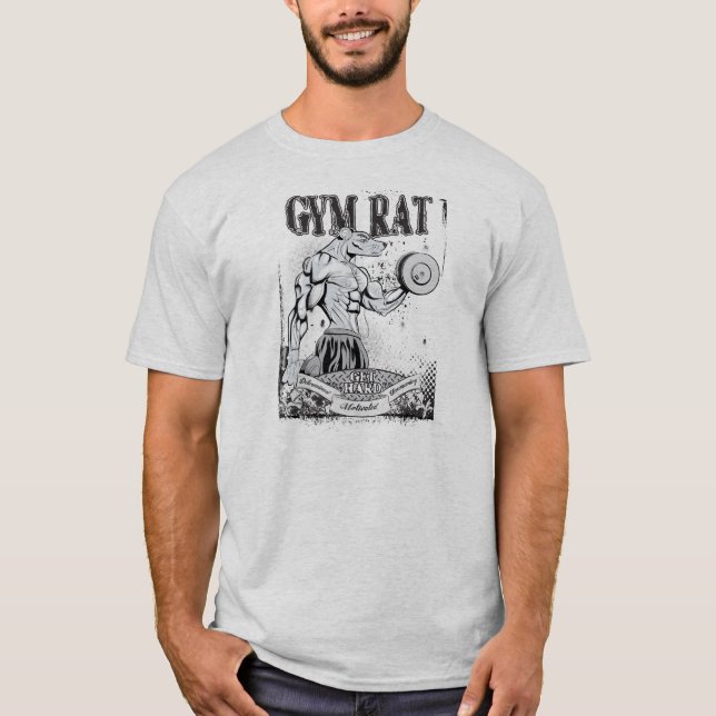 Idrottshallråtta (manlign) tee (Framsida)