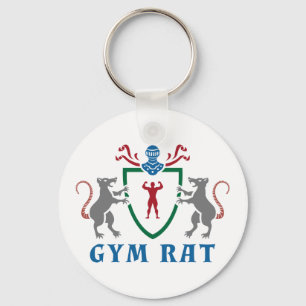 Idrottshallråttasköld Keychain Nyckelring
