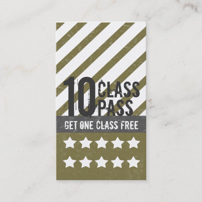 Idrottshallvisitkort 10 klassificerar passerar lojalitetskort (Framsida)