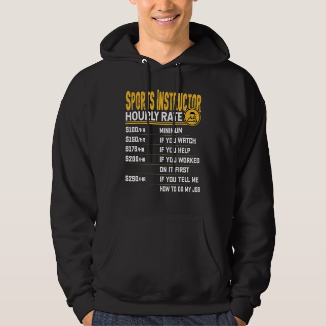 Idrottsinstruktör Timlön   Sportcoach Undervisa Hoodie (Framsida)