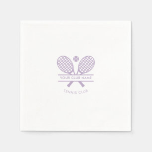 Idrottsklubb namn Tennisracket Ikoner Papper Pappersservett