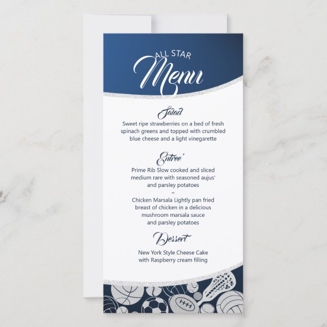 Idrottskombination - alla stjärnor - meny blå (Framsida)