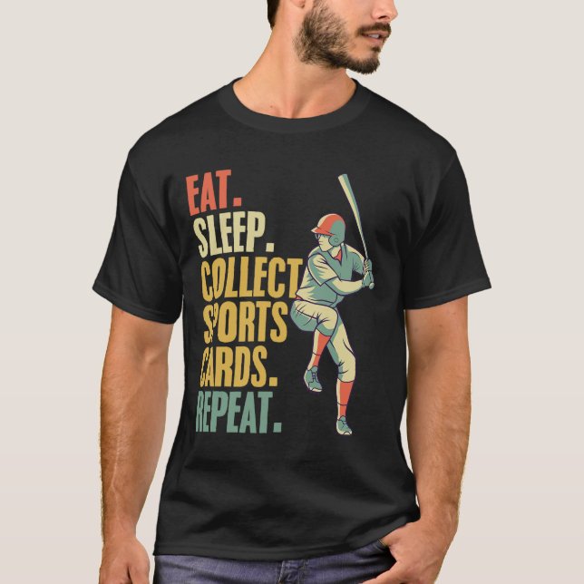 Idrottskort som samlar Basketball Baseball-kort T Shirt (Framsida)