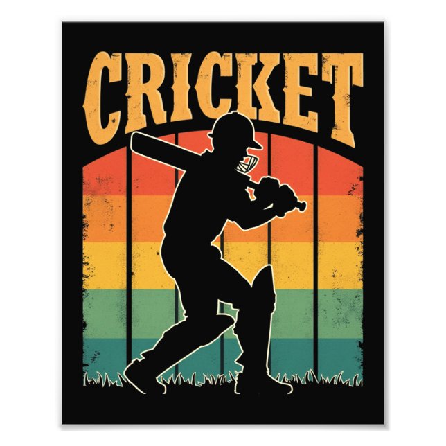 Idrottskricketspelare - Hönsspelet Fototryck (Framsidan)