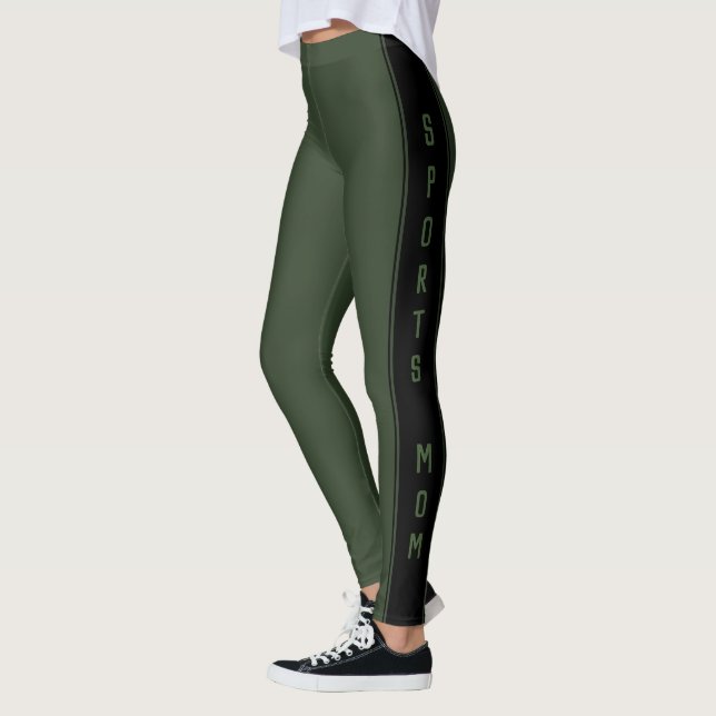 Idrottslagar med text - Sports Mamma Leggings (Vänster)