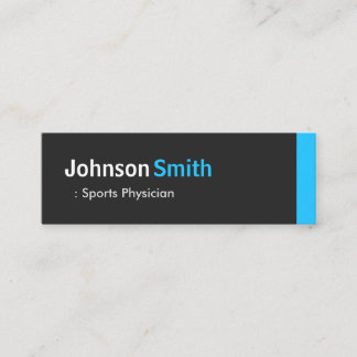 Idrottsläkare - Personal Aqua Blue Mini Mini Visitkort