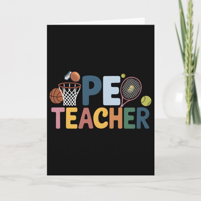 Idrottslärare Fotboll Bysketbyll Idrott Och Hälsa  Kort (Framsida)