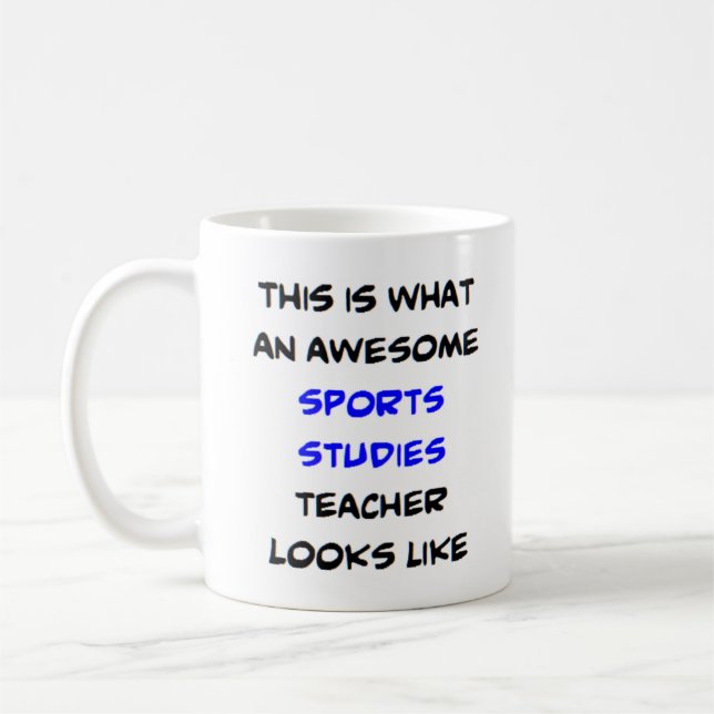 Idrottslärare i fantastisk kaffemugg (Vänster)