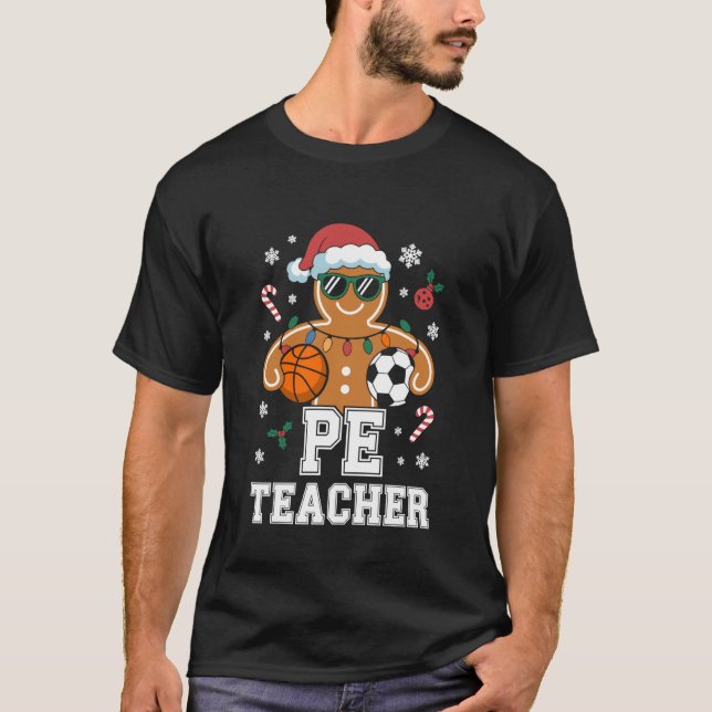 Idrottslärare Pepparkaksgingerbread Jul Idrottsutb T Shirt (Framsida)