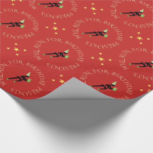 Idrottsman anpassningsbar svart röd presentpapper (Hörn)