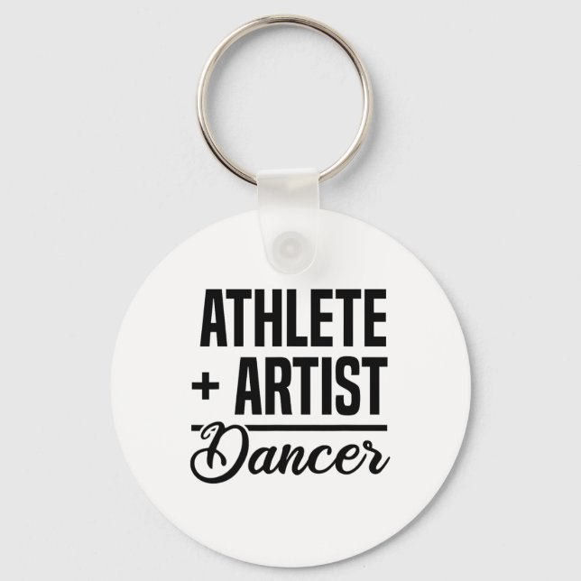 Idrottsman + Artist = Dancer Ballerina Ballet Danc Nyckelring (Framsida)