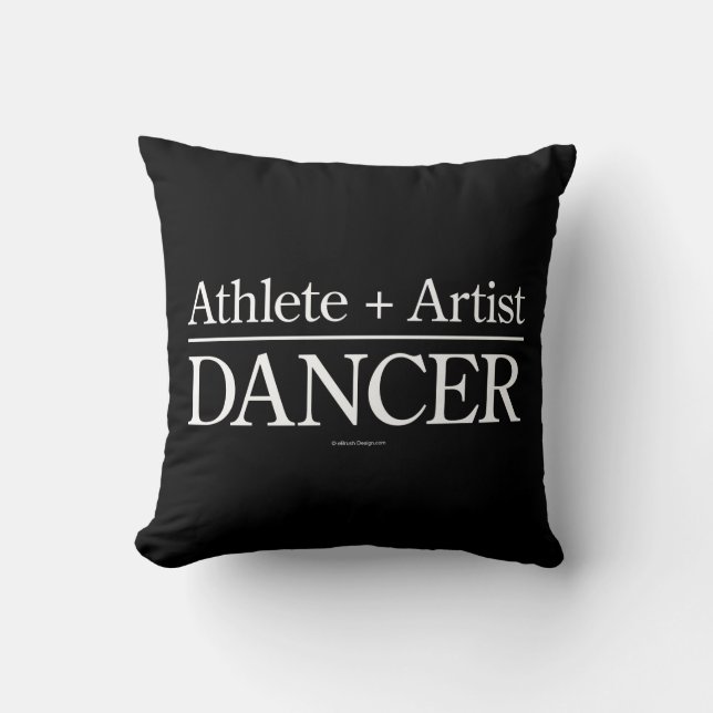 Idrottsman + Artist = Dancer Dekorativ kudde (Framsida)