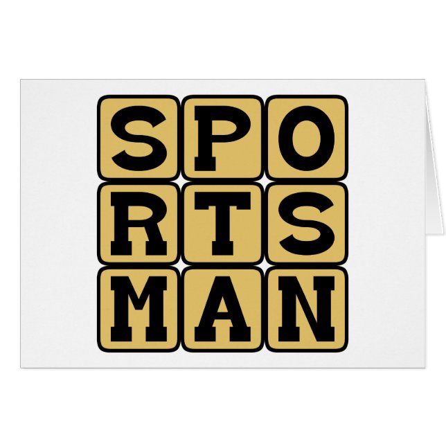 Idrottsman, Deltagande Spelare Hälsningskort (Framsidan Horizontal)