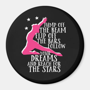 Idrottsman för Motivational Gymnastics Quote Gymna Magnet